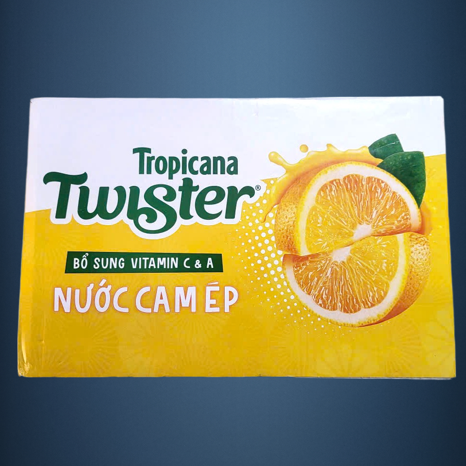 TWISTER - Thùng 24 lon x 320ml - NƯỚC CAM ÉP Twister Tropicana (HT4H)
