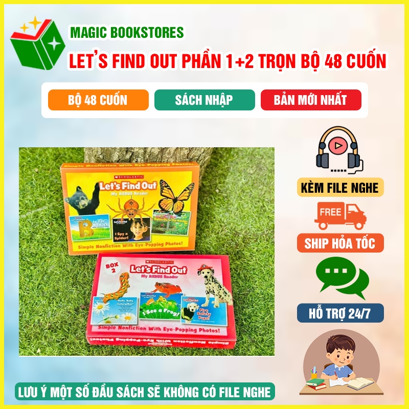 Sách Nhập Khẩu Bộ 2 boxets – Let’s Find Out Phần 1+2 Trọn bộ 48 Cuốn