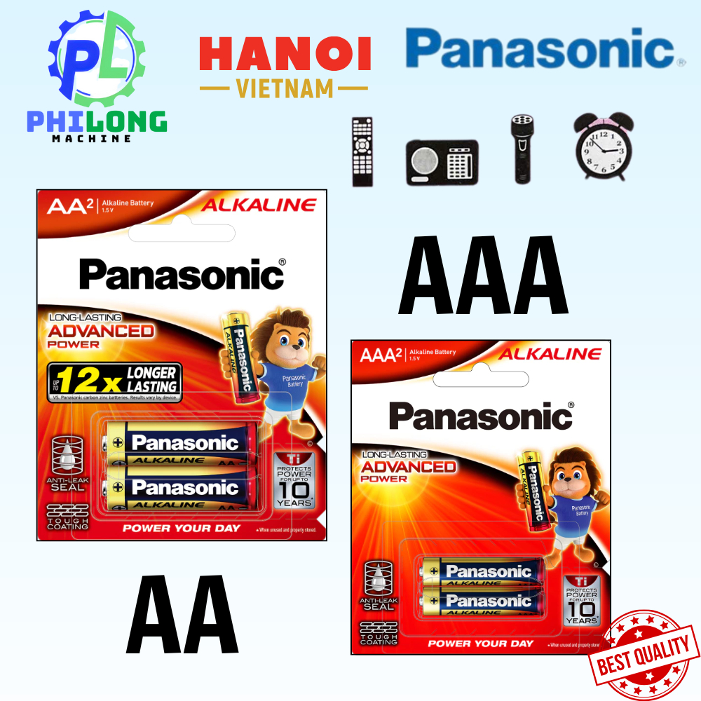 Pin Panasonic Alkaline AA / AAA ( LR6T / LR03T) pin alkaline không lo chảy nước hỏng thiết bị...