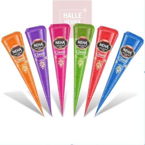 COMBO 12 tuýp 12 màu mực Henna chính hãng Ấn Độ