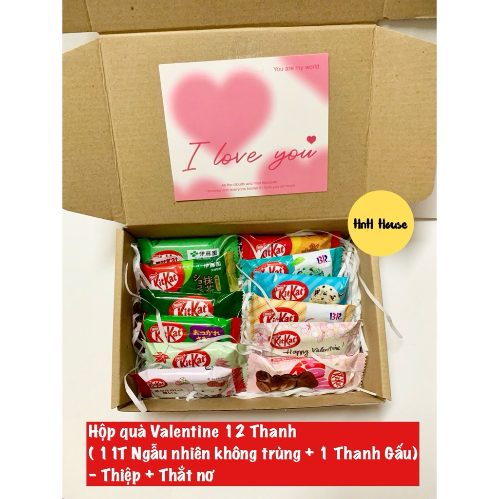 Set quà Kitkat tặng 8/3, VALENTINE, 14/2, Tốt nghiệp, Thi cử, Sinh Nhật KitKat, Bánh kẹo