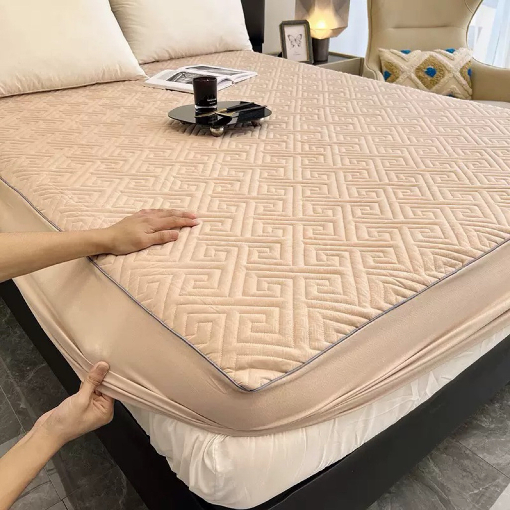 Ga cotton hilton trần bông bọc đệm kháng khuẩn tiêu chuẩn khách sạn không vỏ gối