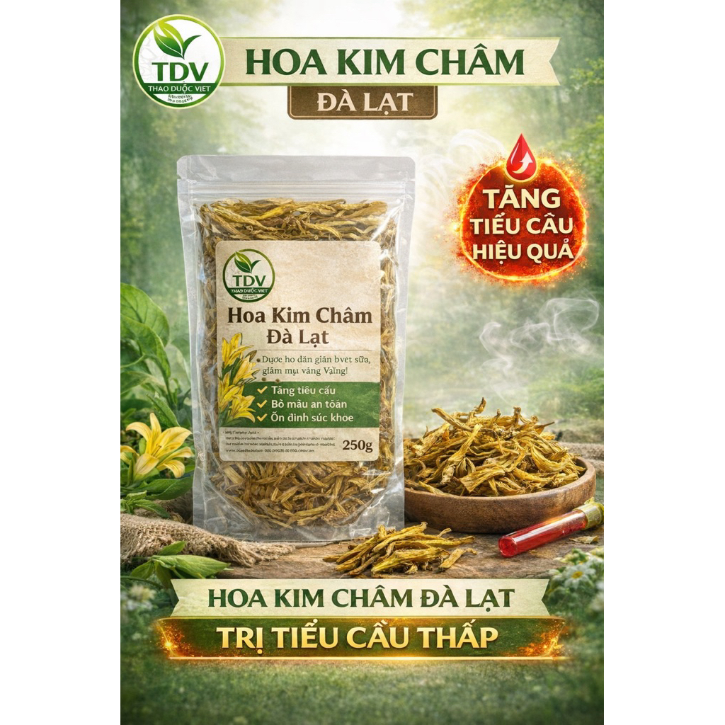 1kg Hoa kim châm khô Đà Lạt khô (Combo 2 gói 500g)