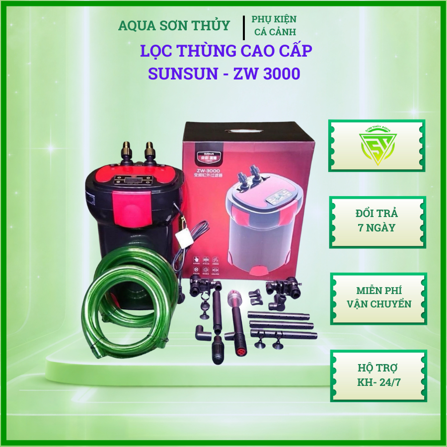 Lọc thùng Sunsun Zw3000 dành cho bể cá thủy sinh