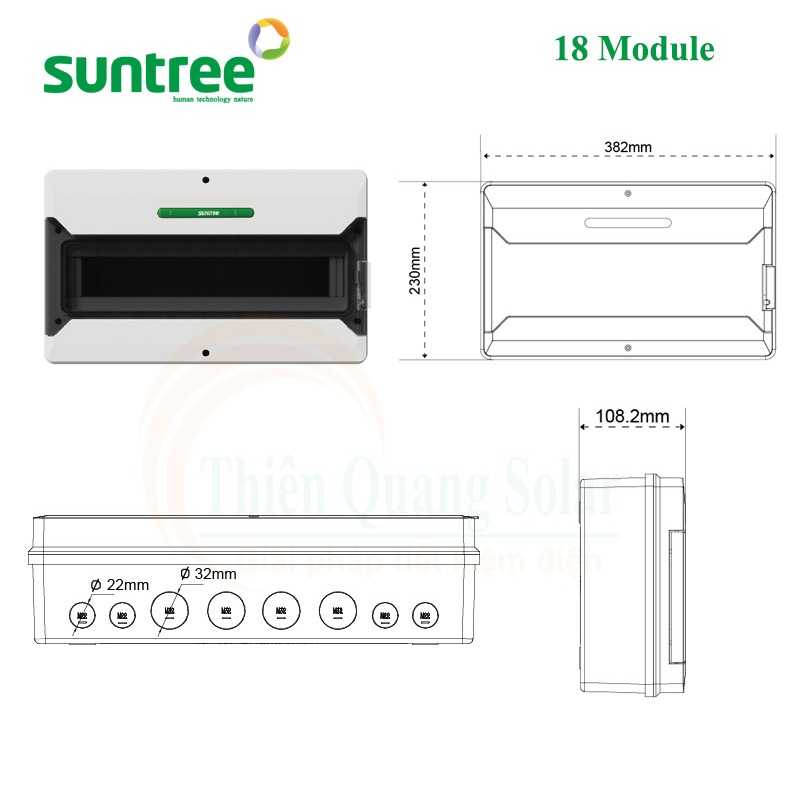 Tủ điện Suntree 18 module (PMH18PN) IP65