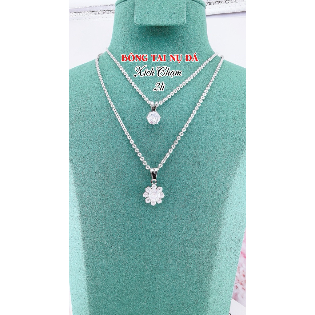 Dây xích chạm 2li. Chất liệu inox. Khoá tròn. Bản 2li. Độ dài 40-45-50-55-60. MUA DÂY TẶNG BÔNG TAI.