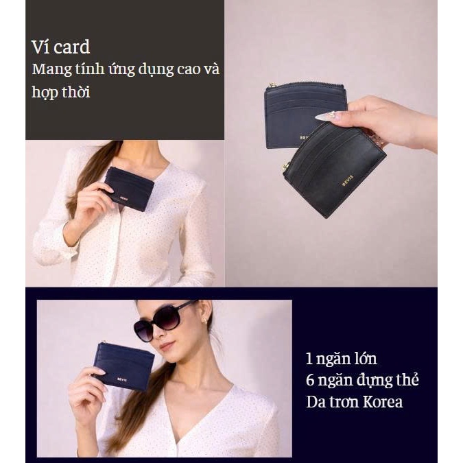 BEVIS SLIM – Ví Card Da Bò Nhập Khẩu | Mỏng Nhẹ – Gọn Gàng – Sang Trọng