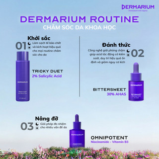 Serum peel da an toàn 30% AHAS Dermarium Bittersweet giúp tẩy tế bào da chết, hỗ trợ giảm mụn, sáng da 10ml