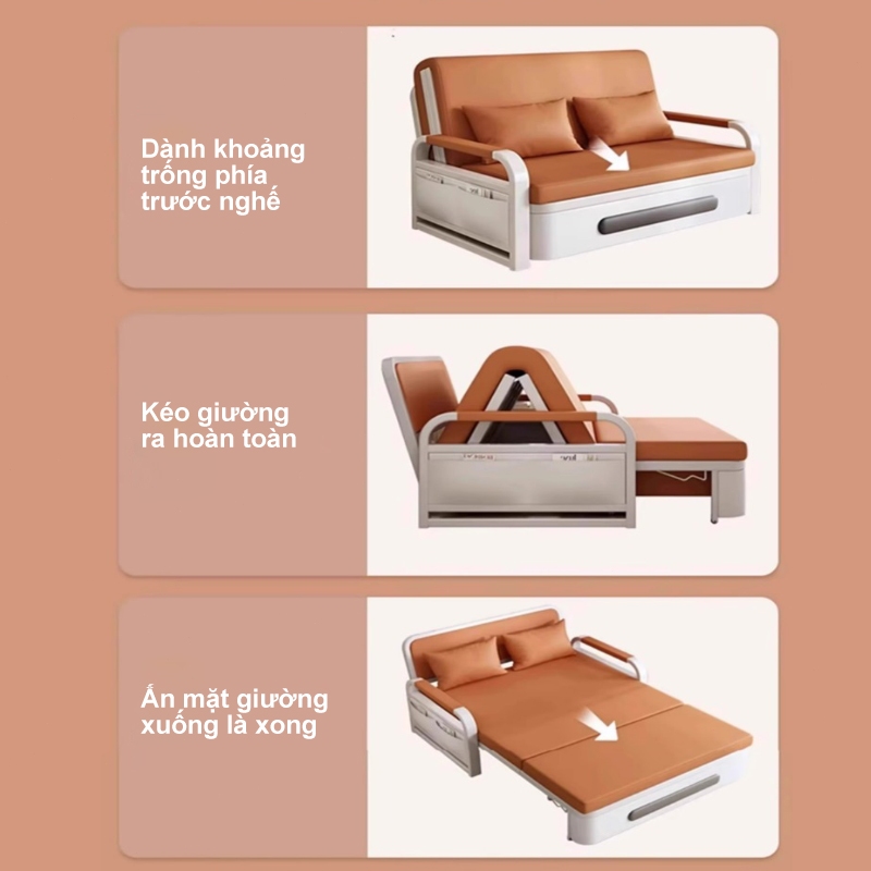 ALVIN Giường sofa gấp gọn có khung thép và nhiều kích thước khác nhau | BigBuy360 - bigbuy360.vn