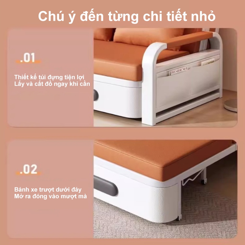 ALVIN Giường sofa gấp gọn có khung thép và nhiều kích thước khác nhau | BigBuy360 - bigbuy360.vn