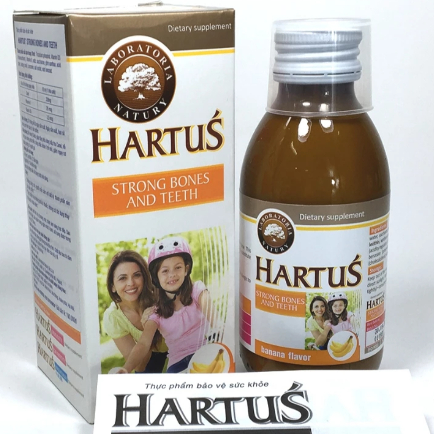 HARTUS STRONG BONES AND TEETH bổ sung canxi vitamin D3,cho bé,phát triển chiều cao.xương chắc khỏe,t