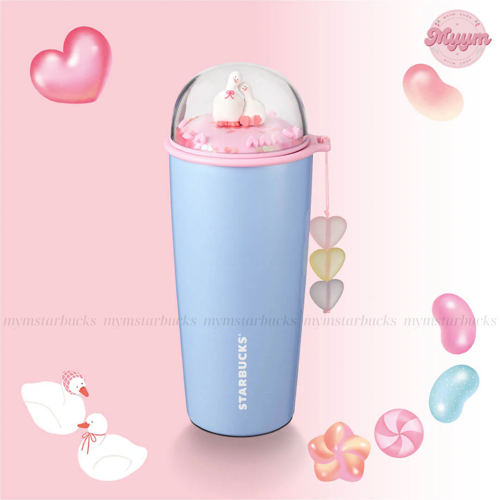 [𝐀𝐮𝐭𝐡𝐞𝐧𝐭𝐢𝐜] BÌNH GIỮ NHIỆT 16OZ (473ML) STARBUCKS DOME JELLY COLLECTORS DUCK HEAD TO HEAD 🦆🩷🦆
