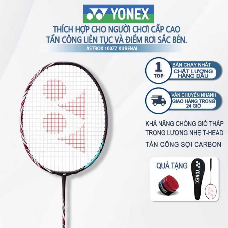 Vợt cầu lông Yonex ASTROX 100ZZ Kurenai Racquet + tay keo + túi phù hợp Vợt Cầu Lông Công Thủ Toàn D