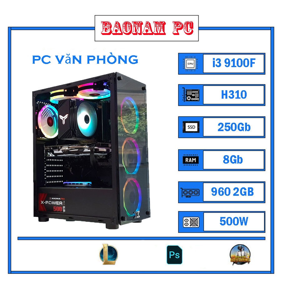 bộ máy tính văn phòng I3 9100F | RAM 8GB | VGA GT1030 2GB