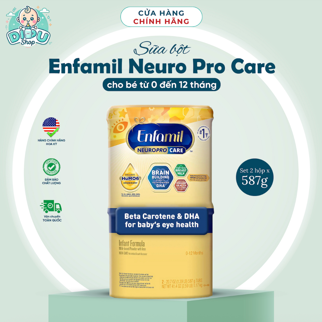 [DATE 08/2026] Sữa Enfamil neuro pro care mỹ Set 2 hộp