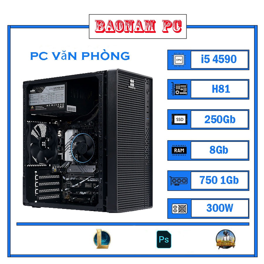 Bộ cây máy tính văn phòng I5-4590, Main H81