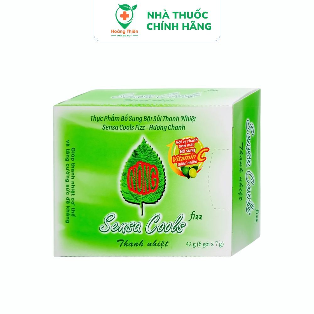 Bột Sủi Sensa Cools Enesis – Thanh Nhiệt, Giải Khát, Tăng Sức Đề Kháng – Hộp 6 Gói