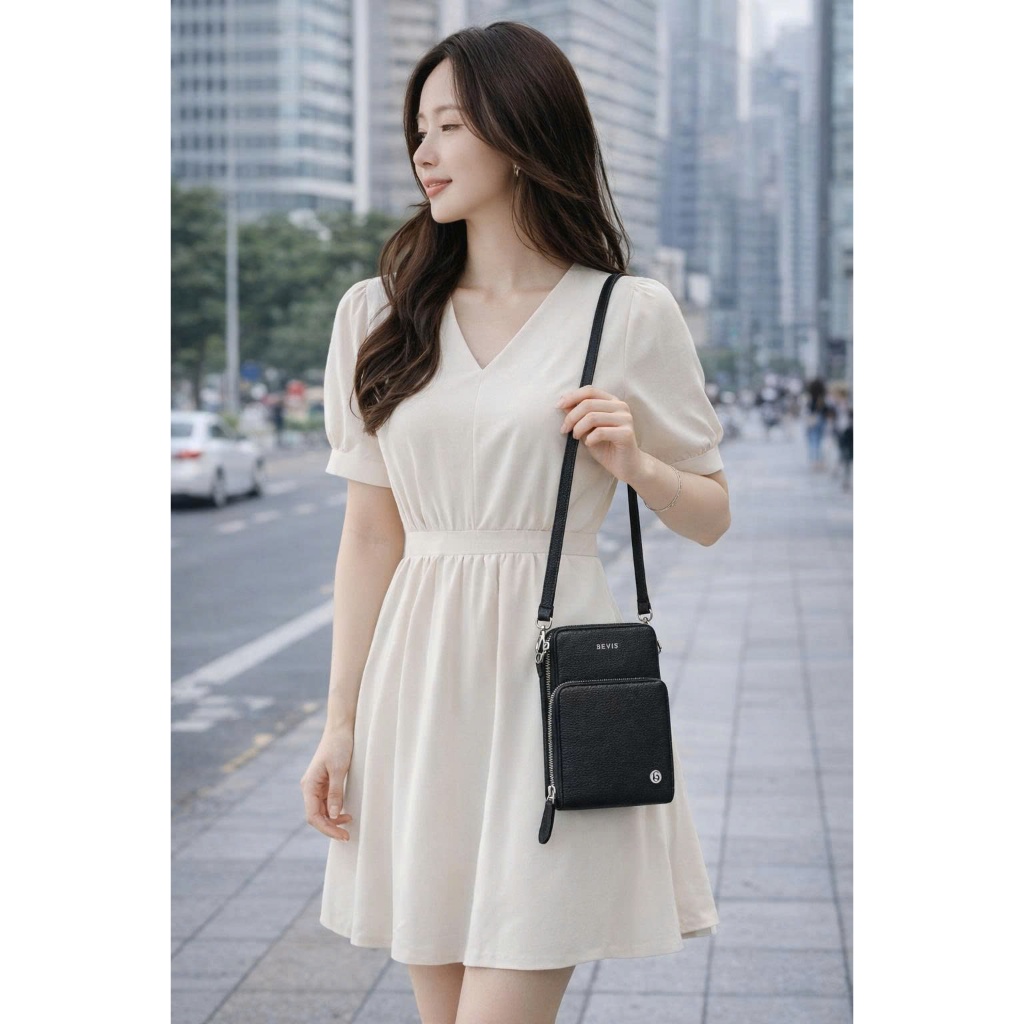 BEVIS PHONE – Túi Điện Thoại Da Bò nhập khẩu Cao Cấp đeo vai thời trang - thương hiệu BEVIS