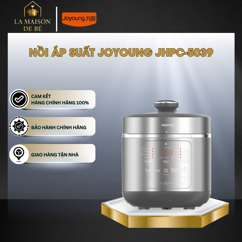 Nồi Cơm Áp Suất Joyoung JHPC-5039 – Lòng Nồi Inox 304 – 9 Thực Đơn Cài Đặt Sẵn – LMS