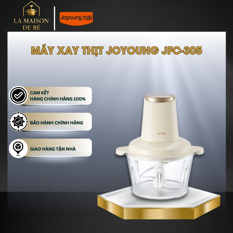 Máy Xay Thực Phẩm Joyoung JFC-305 – Cối Thủy Tinh Trong Suốt – Ba Lớp Bảo Vệ An Toàn – LMS