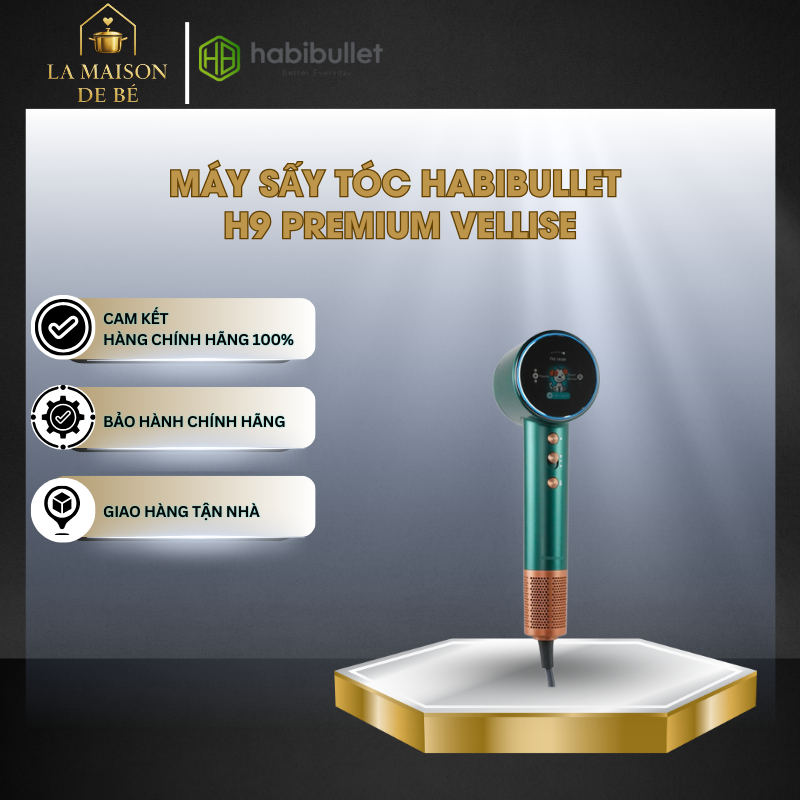 Máy Sấy Tóc Plasma Habibullet H9 Pro – 4 Mức Nhiệt Linh Hoạt – Thiết Kế Tiện Dụng – LMS