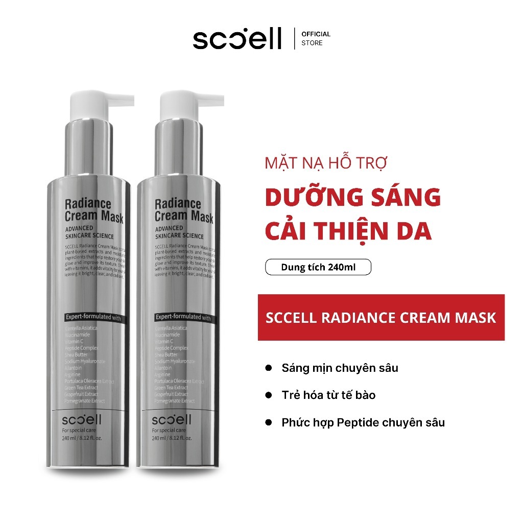 Mặt Nạ Dưỡng Sáng SCCELL Radiance Cream - Kết Cấu Dạng Kem, Dễ Tán, Hỗ Trợ Dưỡng Ẩm Và Phục Hồi Da_8