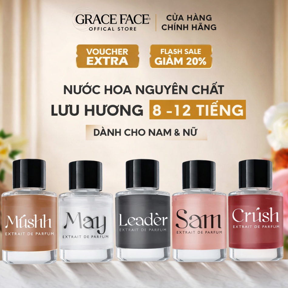 Nước hoa nguyên chất, tinh dầu nước hoa cho nam và nữ nguyên chất chính hãng Grace Face 15ml | BigBuy360 - bigbuy360.vn
