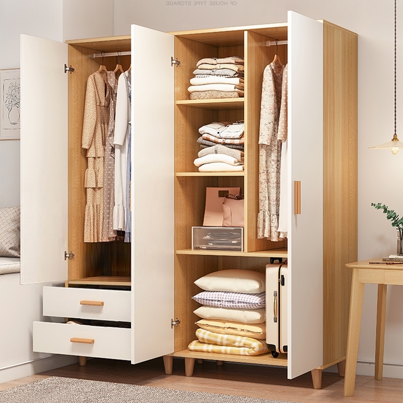 HEINO Tủ quần áo gỗ 2 cánh phong cách Nordic Tủ Người Gỗ MDF Đa Năng Lớn Gỗ Chống Ẩm Cao Cấp | BigBuy360 - bigbuy360.vn