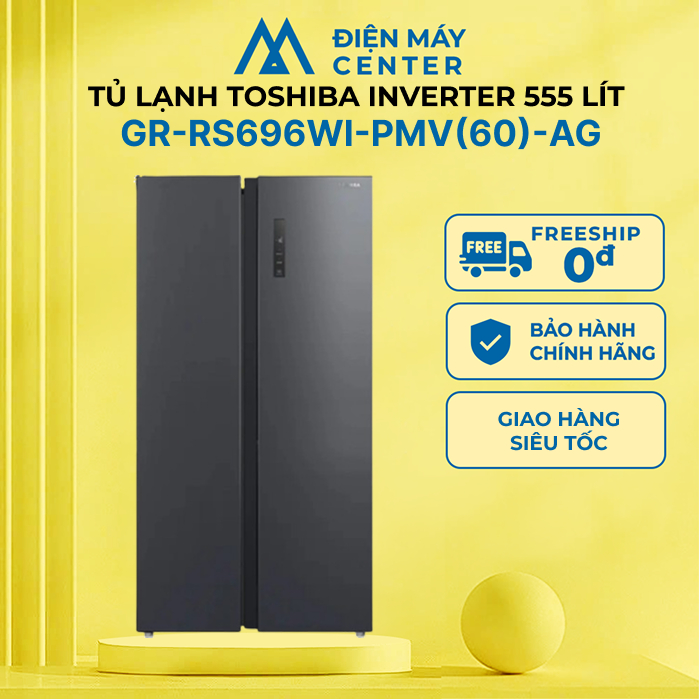 Tủ lạnh Toshiba Inverter 555 lít Side By Side GR-RS696WI-PMV(60)-AG - Chính hãng bảo hành 24 tháng