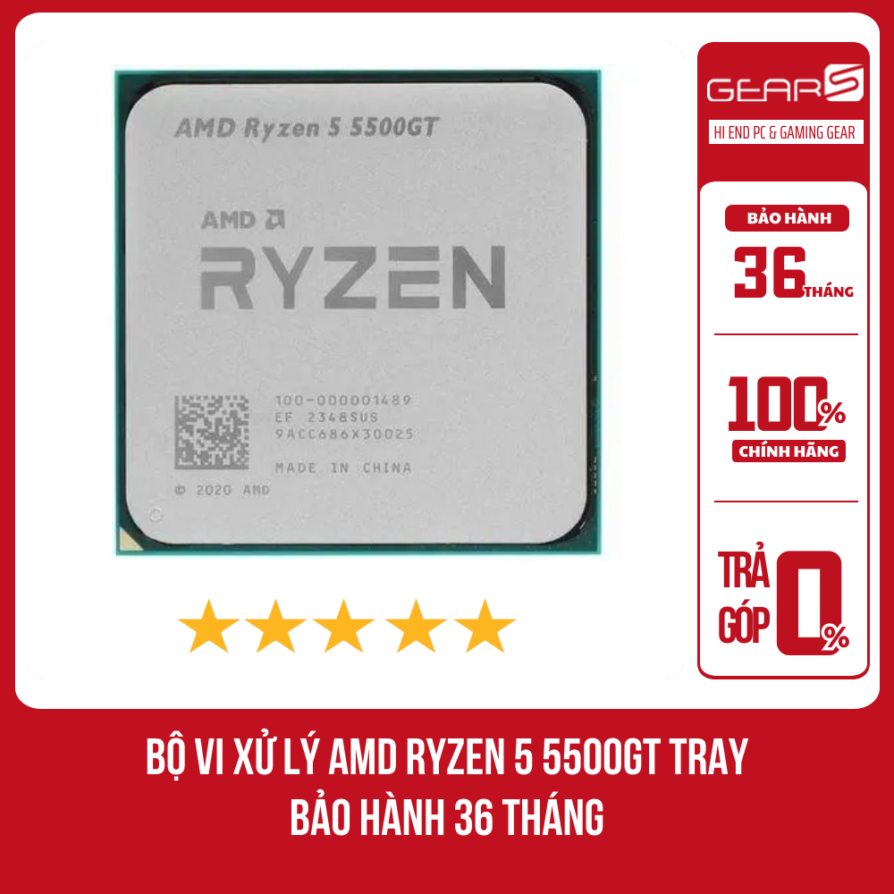 [Full Vat] Bộ vi xử lý AMD Ryzen 5 5500GT Tray - Bảo hành 36 Tháng