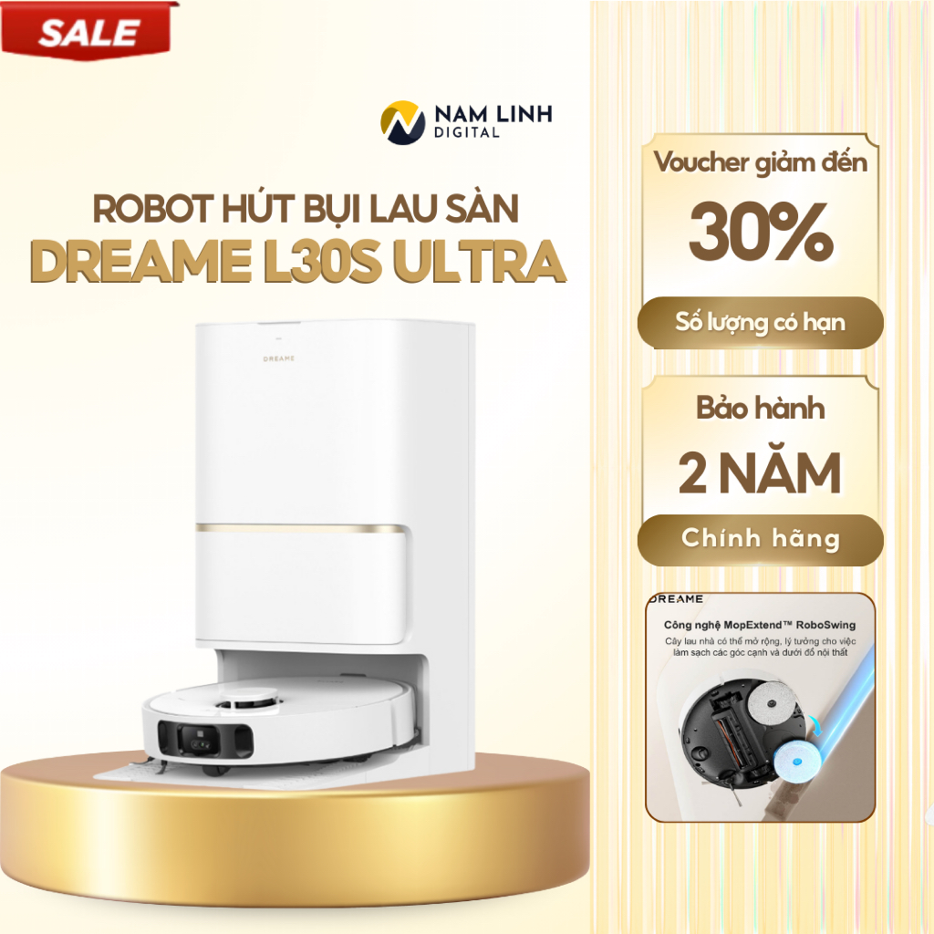 Robot hút bụi lau nhà Dreame L30s Ultra – Hàng Chính Hãng