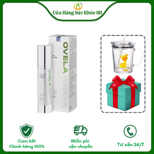KEM RẠN DA OVELA ABERA 50ML - Dưỡng Ẩm, Giảm Rạn Cũ, Ngừa Rạn Mới, Mờ Thâm Bụng, Rạn Da Cho Mẹ Bầu