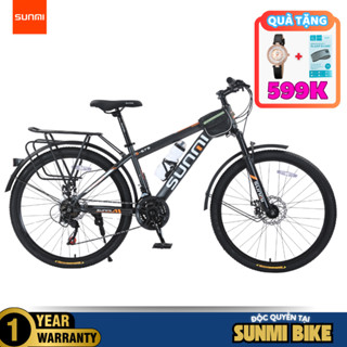 Xe Đạp Địa Hình Thể Thao Sunmi S679 26inch 3 Đĩa 7 Líp 24 tốc độ Siêu Bền Tặng Bộ Phụ Kiện Cao Cấp