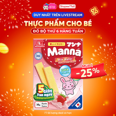 Bánh Xốp Sữa Manna Hương Dâu