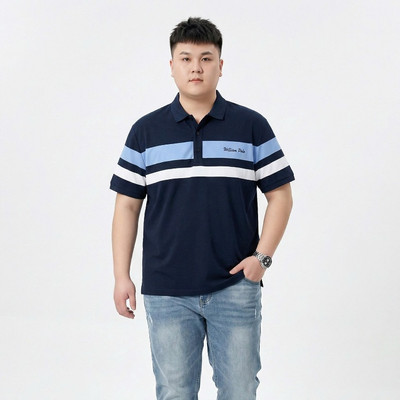 Áo Thun Polo Nam Bigsize 80-140kg AKYOO Chất Liệu CVC Cao Cấp - PL DEN XANH
