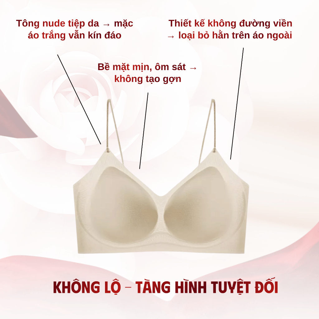Áo lót nữ không gọng tàng hình Santony nâng đỡ tự nhiên, mút ngực thoáng khí cứu tinh mùa hè 8818 | BigBuy360 - bigbuy360.vn
