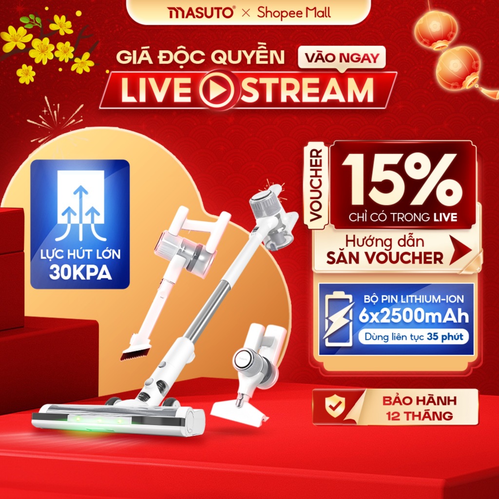 Máy Hút Bụi Cầm Tay Không Dây Gia Đình 30kPa