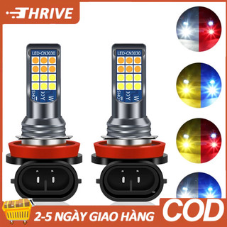 1 Đèn LED Sương Mù 24 Bóng H11 9006 Siêu Sáng Màu Trắng / Vàng Cho Xe Hơi