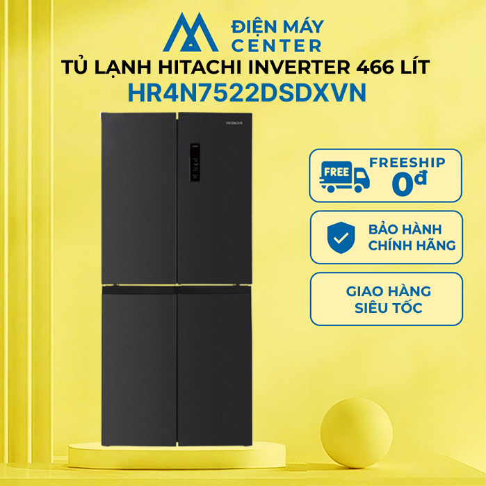 [MIỄN PHÍ GIAO HỎA TỐC] Tủ lạnh Hitachi Inverter 466 lít Multi Door HR4N7522DSDXVN