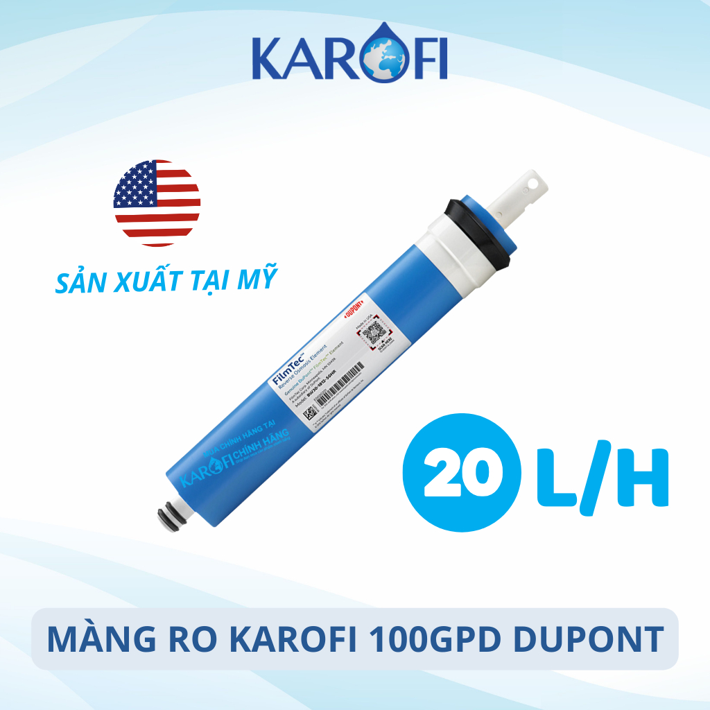 Màng RO Dupont Karofi Công Suất 100GPD Thay Thế Được Cho Các Máy Lọc Nước RO - Hàng Chính Hãng