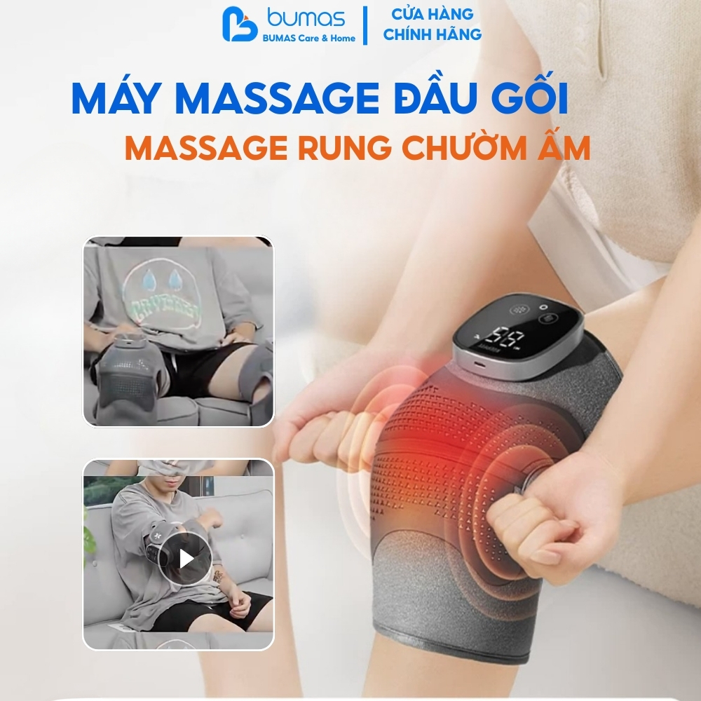 Máy Massage Khớp Gối BUMAS M6 Pro – Chườm Ấm Thảo Dược, Lưu Thông Khí Huyết, Giảm Đau Nhức Mỏi Gối