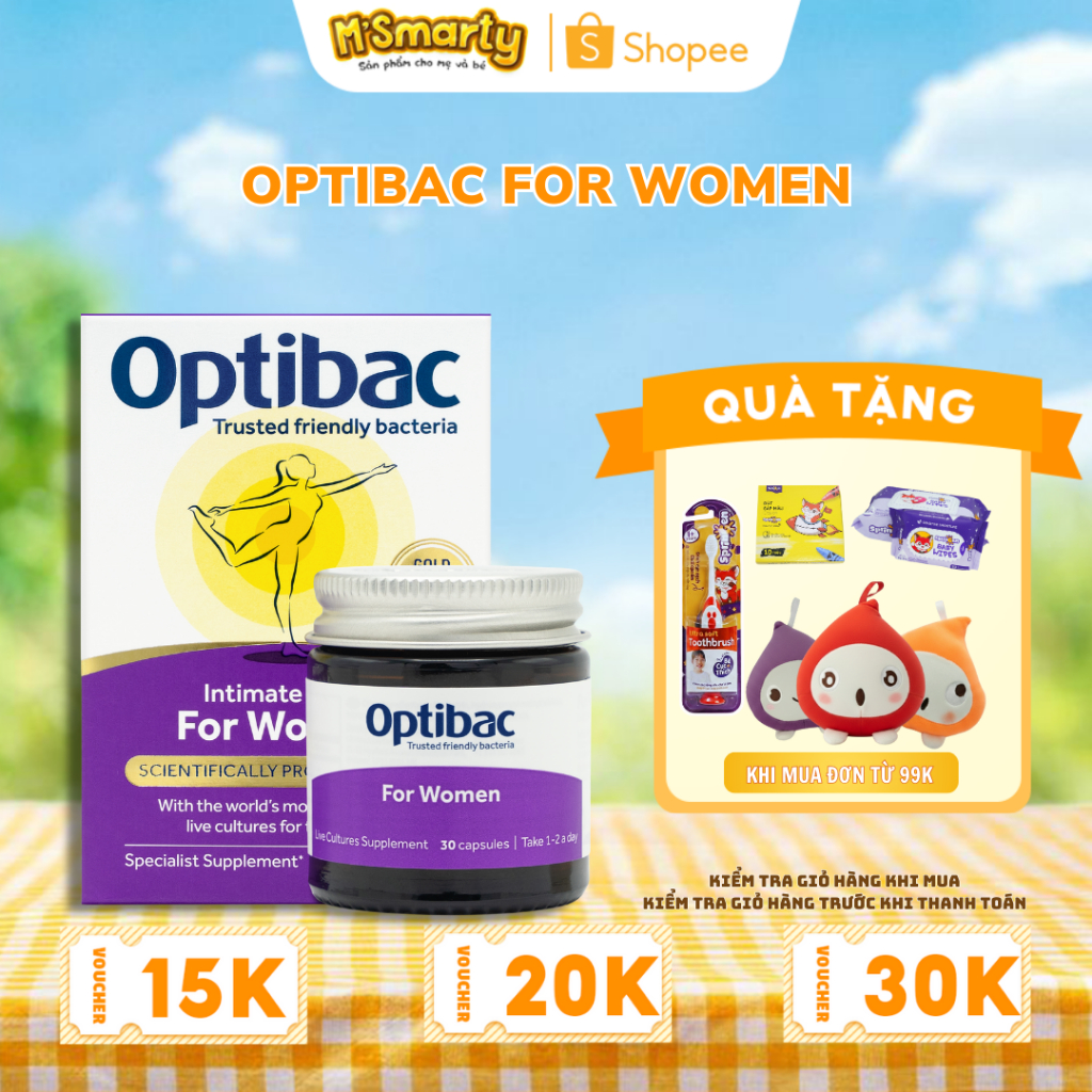 Men vi sinh Optibac For Women Bổ Sung Lợi Khuẩn cho phụ nữ 30 viên/hộp