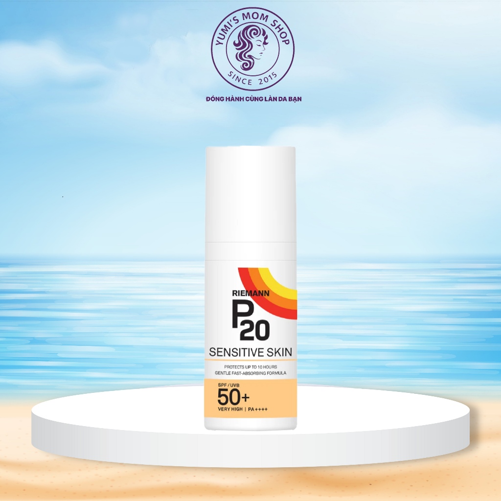 (date 8.2027) Kem chống nắng phổ rộng Riemann P20 Sensitive Skin SPF 50+ PA ++++ 100ml dành cho mọi 