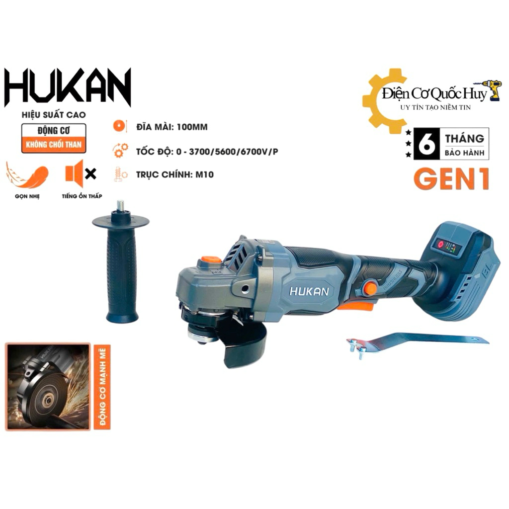 Thân máy mài pin Hukan G1-AG5700S 3 Cấp chỉnh tốc sử dụng đông cơ không than