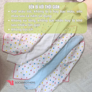 Khăn Sữa Sợi Tre Nappi Organic Cao Cấp Mềm Mịn Cho Bé KT 30x30cm (Hộp 6 Chiếc) - Soc&Brothers
