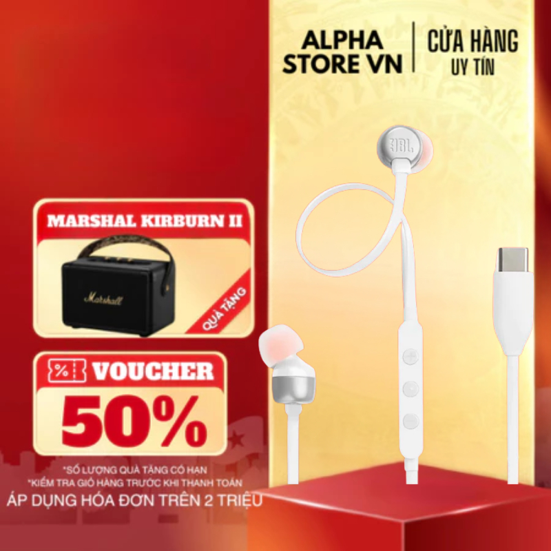 Tai Nghe JBL TUNE 310C Loại Cáp Type-C, Có Mic Và Điều Khiển Dây, Âm Thanh Bass Trầm