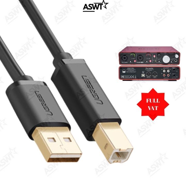 Dây nguồn USB kết nối Soundcard Focusrite Scarlett Solo 18i8 2i4 2i2 6i6 MK2 xịn mạ vàng - FULL VÁT