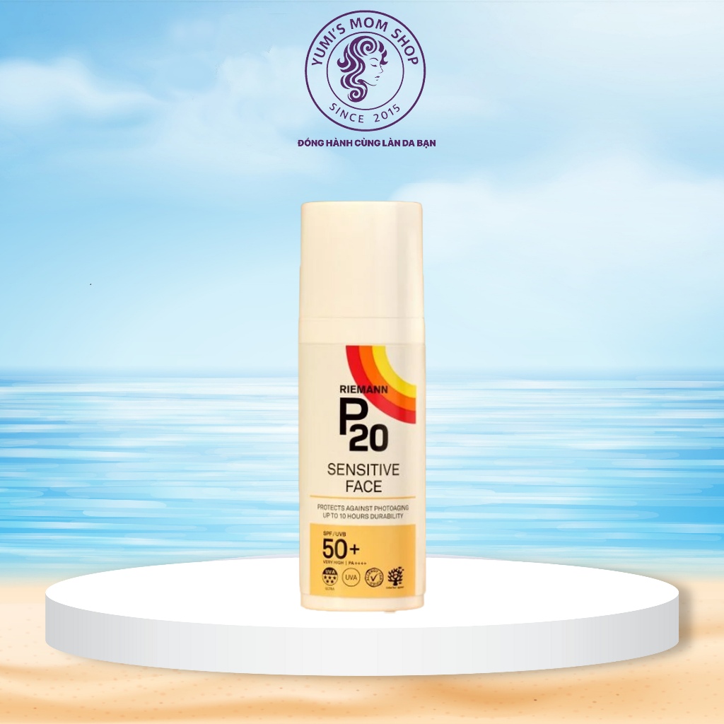 (date 7.2027) Kem chống nắng phổ rộng Riemann P20 Sensitive Face SPF 50+ PA ++++ dành cho da nhạy cả