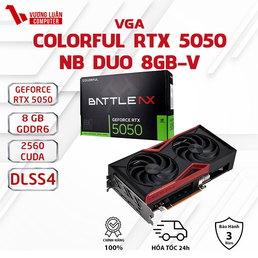 VGA COLORFUL RTX 5050 BATTLE AX DOU 8GB Chính Hãng FULLVAT