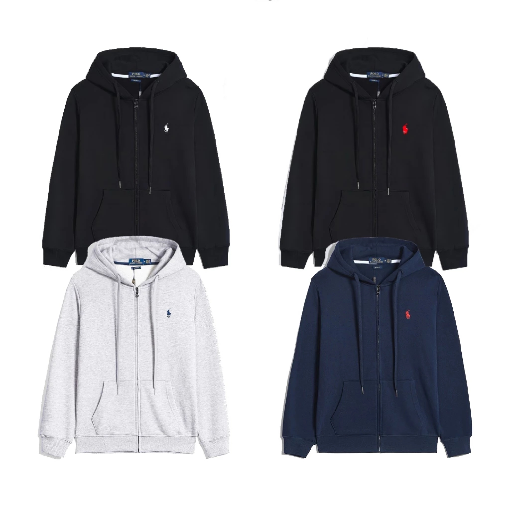 Áo Khoác Hoodie Có Khoác Zip Thêu Logo Hình Ngựa - Áo Khoác Nam Nữ Phong Cách Trẻ Trung Hot Trend